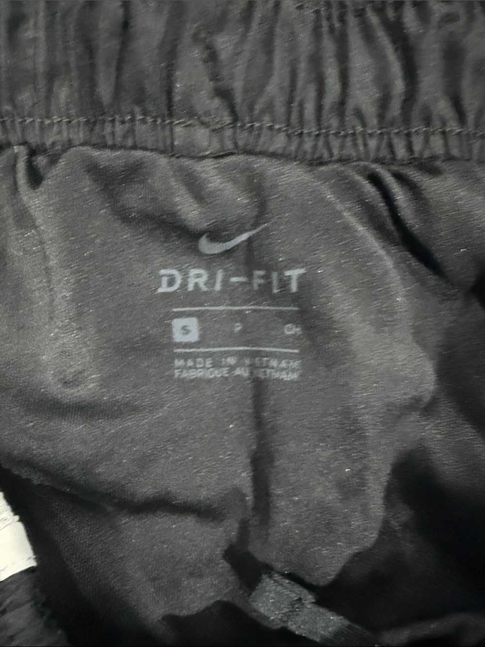 Nike Black Athletic Shorts with White Trim - Picture 2 of 3